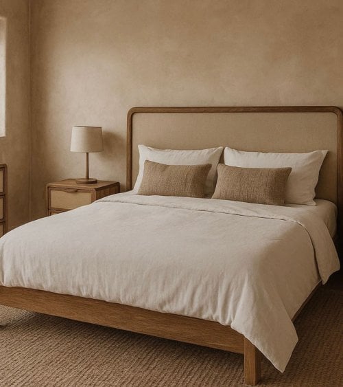 Cabecero Natura de Madera de Mango y Yute