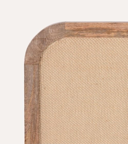 Cabecero Natura de Madera de Mango y Yute
