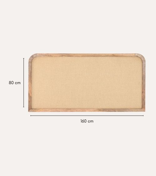 Cabecero Natura de Madera de Mango y Yute