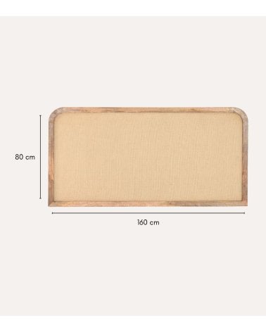 Cabecero Natura de Madera de Mango y Yute