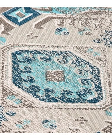 Alfombra Persa Estilo Desgastado con Flecos de Algodón