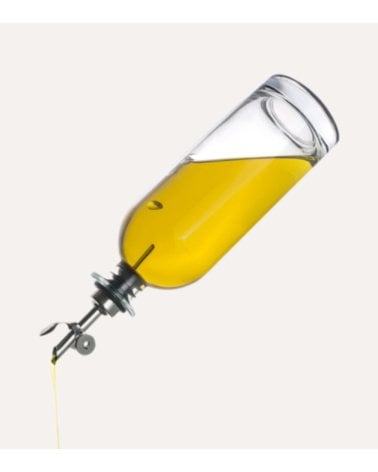 Botella Aceitera con Vertedor Basculante de Acero Inoxidable