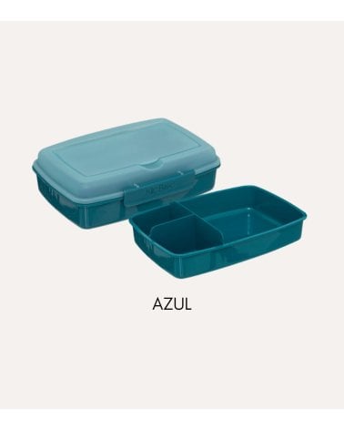 Fiambrera Klic Box con Cubiertos de Plástico