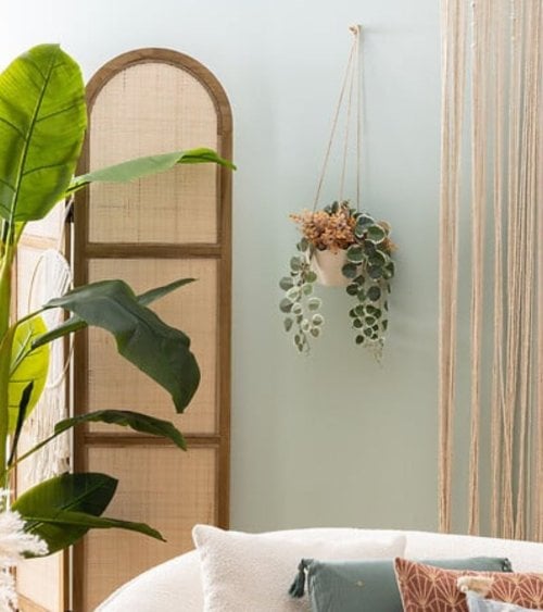 Maceta Colgante Wild Romance de Ceramica Blanca