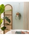 Maceta Colgante Wild Romance de Ceramica Blanca