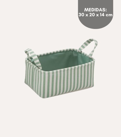 Cesta A Rayas con Asas de...