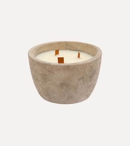 Vela Aromática Sao 3 Mechas en Tarro de Cerámica