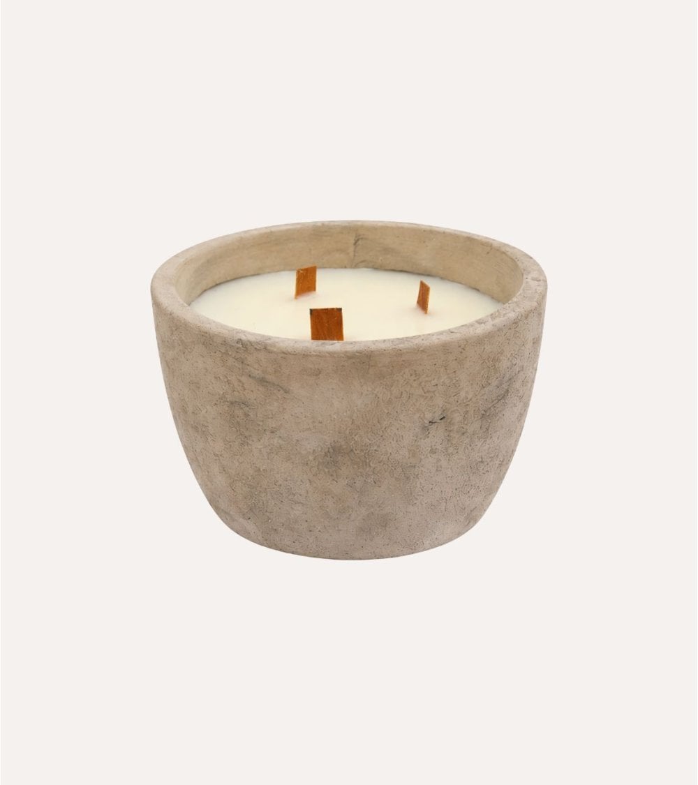 Vela Aromática Sao 3 Mechas en Tarro de Cerámica