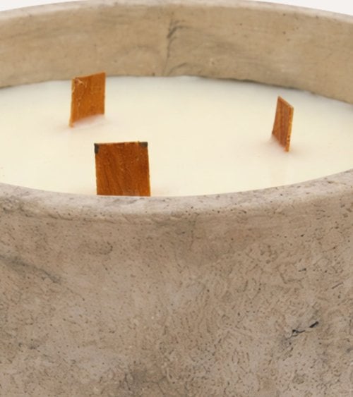 Vela Aromática Sao 3 Mechas en Tarro de Cerámica