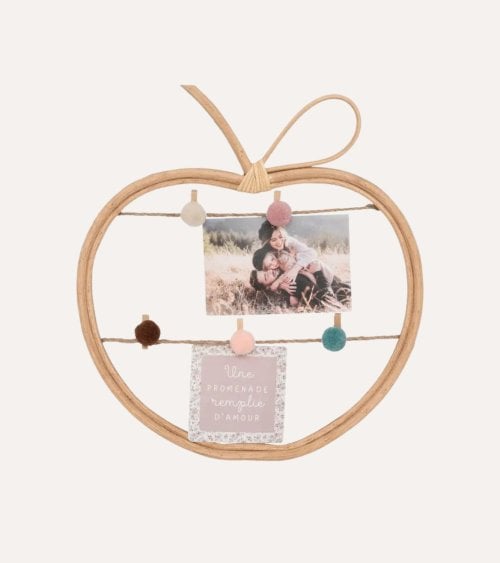 Decoracion de Pared Manzana para Colgar Fotos de Ratán