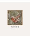 Cuadro Lienzo Pajarito a Trazos de MDF