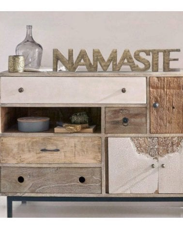 Figura Decorativa de Madera Namaste-3