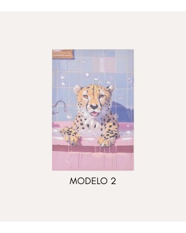 Cuadro Lienzo Animal en Baño de Burbuja de MDF