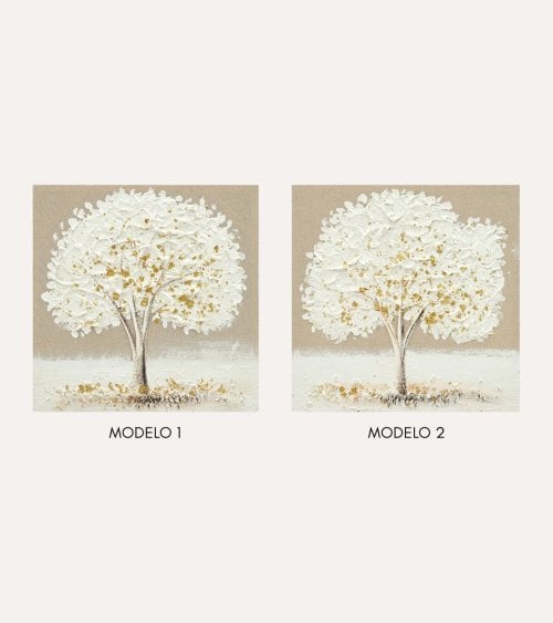 Cuadro Lienzo Árbol a Brochazos de MDF