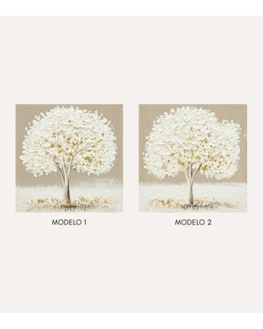Cuadro Lienzo Árbol a Brochazos de MDF