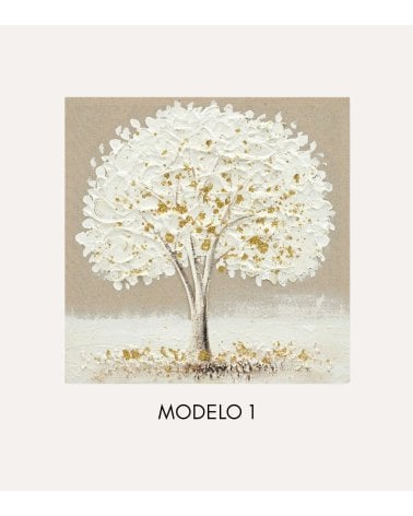 Cuadro Lienzo Árbol a Brochazos de MDF