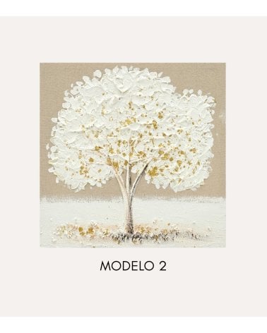 Cuadro Lienzo Árbol a Brochazos de MDF