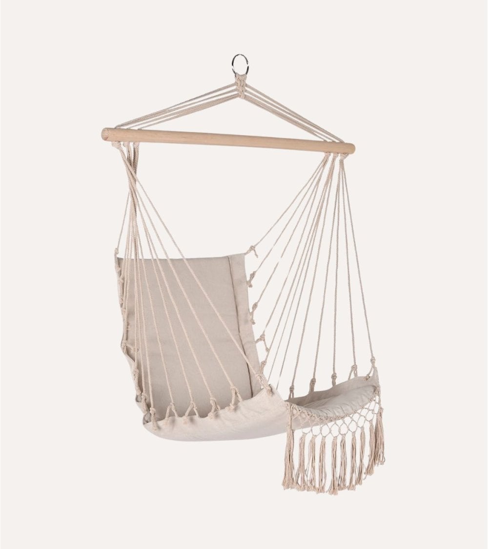 Silla Colgante Calm de Algodón y Madera de Abeto