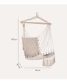 Silla Colgante Calm de Algodón y Madera de Abeto