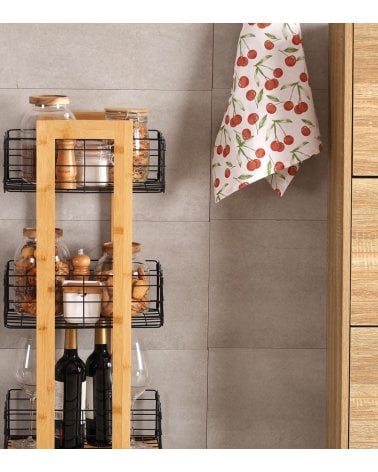 Paño de Cocina Cerezas de Algodón