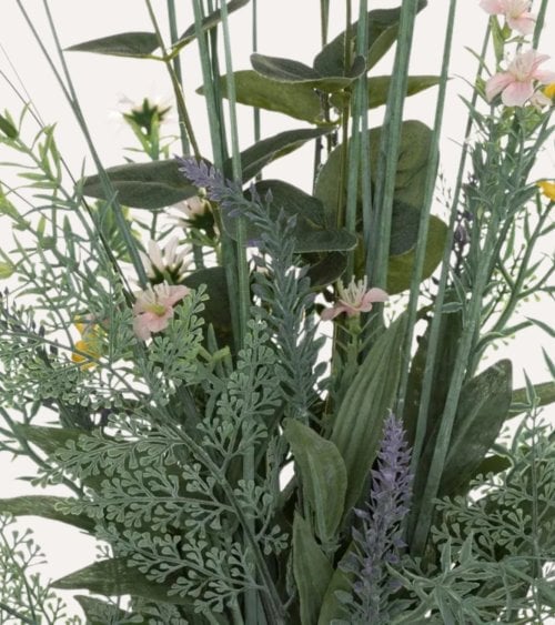 Ramo Decorativo de Eucalipto Rústico con Flores