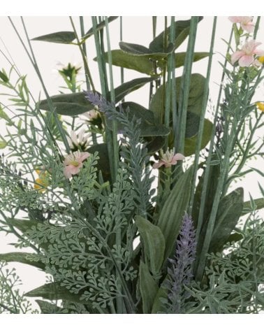 Ramo Decorativo de Eucalipto Rústico con Flores