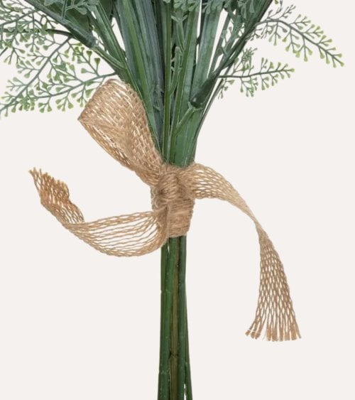 Ramo Decorativo de Eucalipto Rústico con Flores