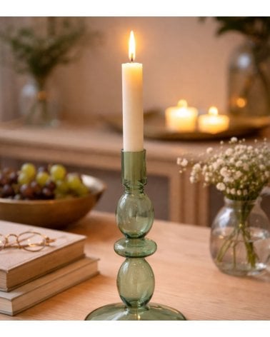 Candelabro con Burbujas de Cristal