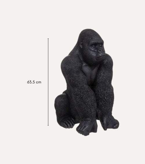 Figura Decorativa Gorila para Exterior Loan de Poliresina