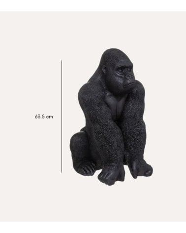Figura Decorativa Gorila para Exterior Loan de Poliresina
