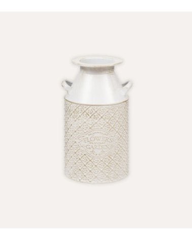 Jarrón Tino estilo Lechera de Hojalata