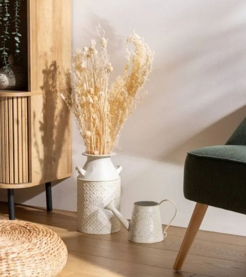 Jarrón Tino estilo Lechera de Hojalata