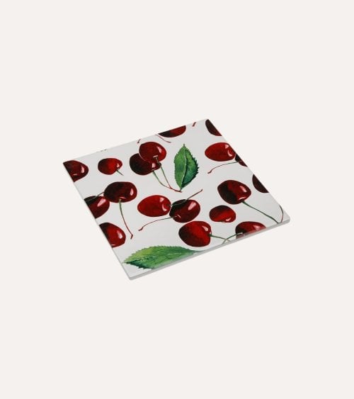Salvamantel Cerezas de Cerámica y Corcho