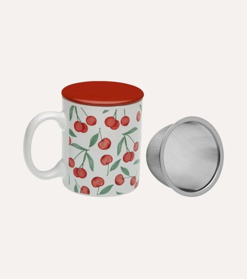 Taza para Infusiones Cerezas de Gres