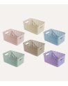 Cesta Line Color Estilo Ratán con Asa de Plástico