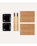 Set de 6 Piezas para Sushi de Esterilla, Palillos y Cuenco