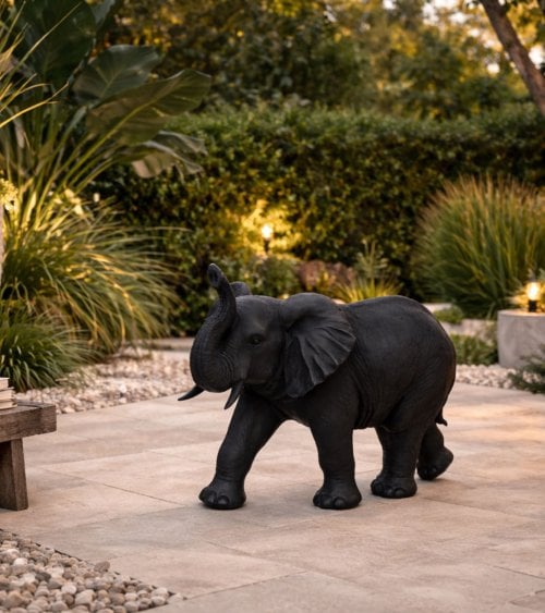 Elefante Decorativo Alban para Exterior de Poliresina