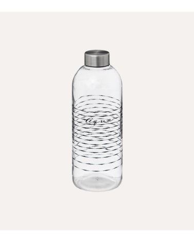 Botella Aqua de Vidrio con Tapa de Acero