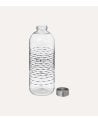 Botella Aqua de Vidrio con Tapa de Acero