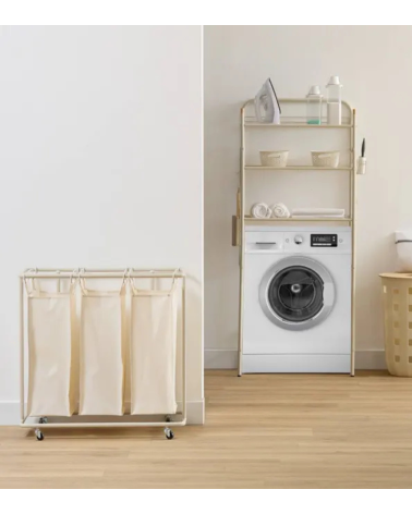 Cesto para Ropa con 3 Compartimentos