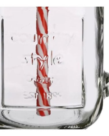 Jarra con Asa de Cristal Transparente con Pajita y Tapa-3