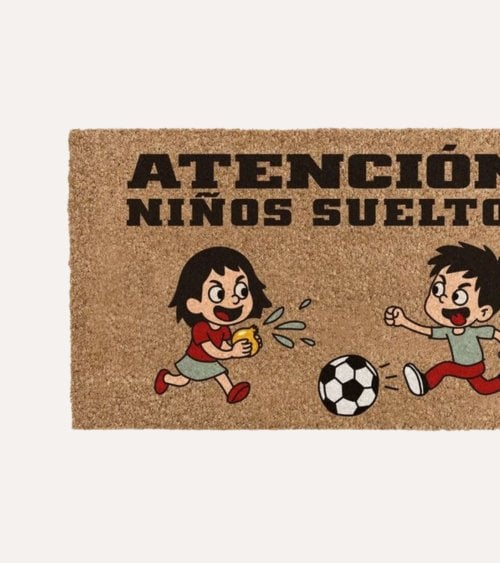 Felpudo Niños Sueltos de Fibra de Coco y Goma