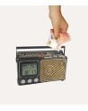 Hucha Radio Decorativa con Reloj de Metal