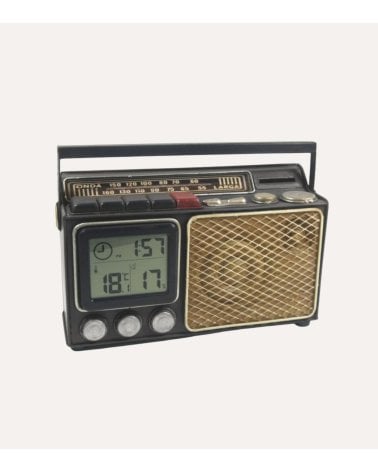 Hucha Radio Decorativa con Reloj de Metal