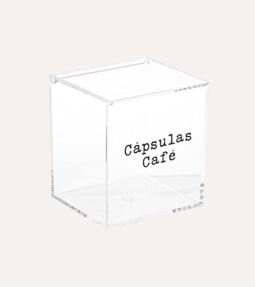Caja Portacápsulas Minimalista de Acrílico