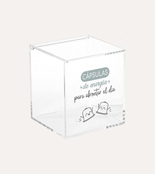 Caja Portacápsulas Energía para el Día de Acrílico
