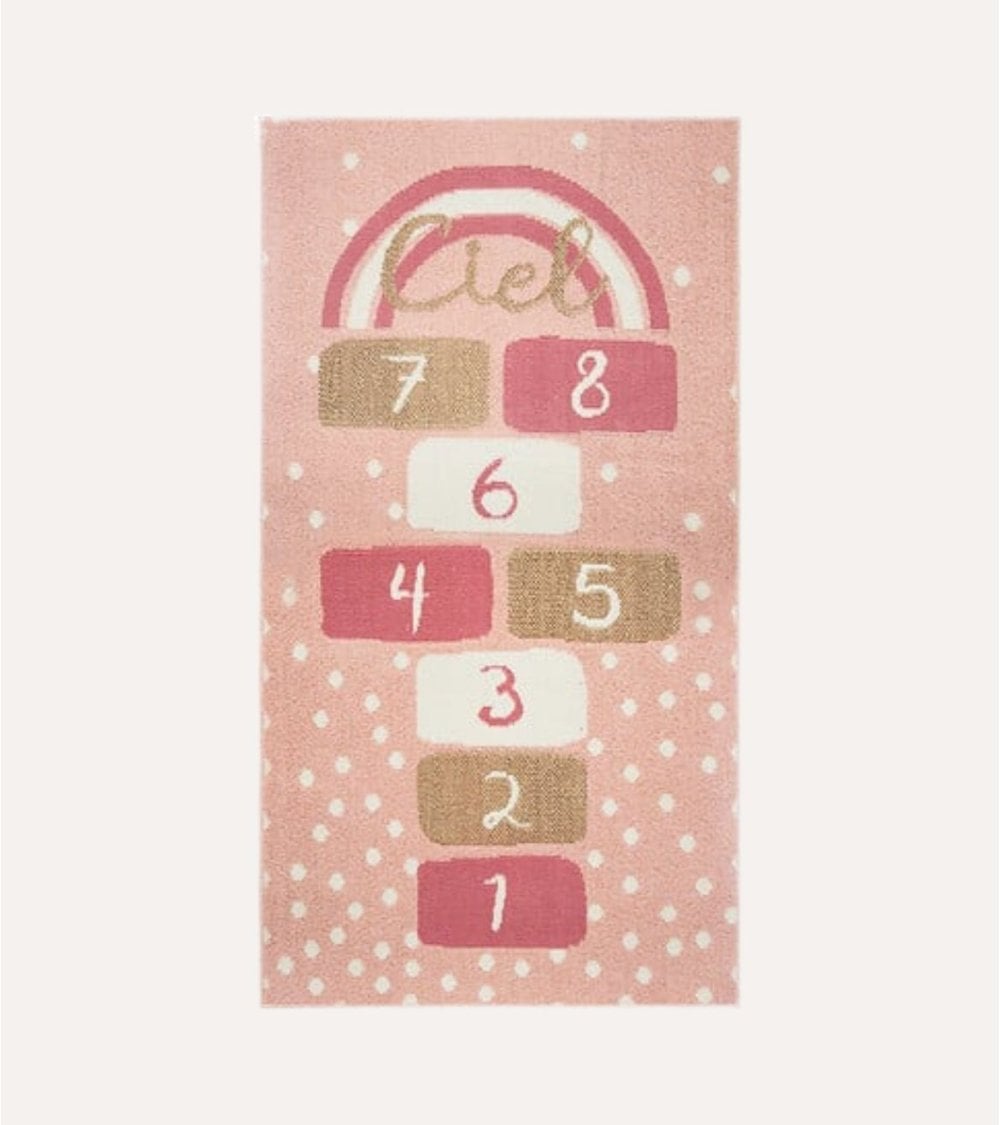 Alfombra Infantil Rectangular Rayuela de Poliéster