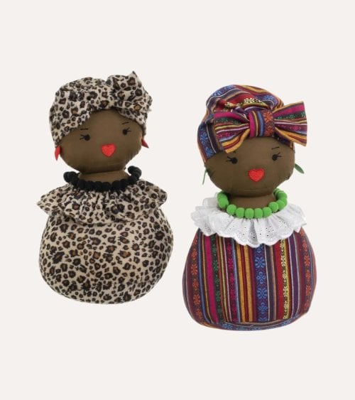 Tope de Puerta Africana de Poliéster y Gravilla