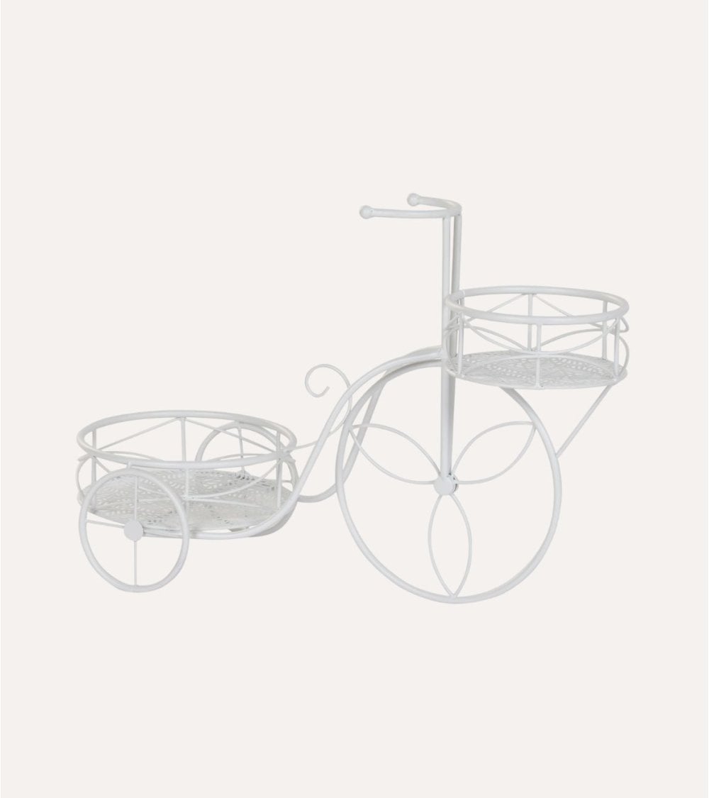 Portamacetas Bicicleta Hojas de Hierro