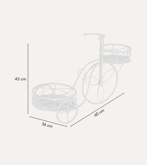 Portamacetas Bicicleta Hojas de Hierro